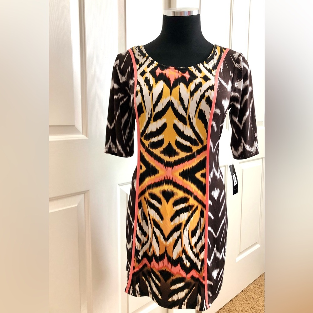 Style & Co. Safari Themed Orange Top Size Small